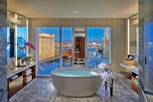 Mandarin Oriental LAs Vegas apex suite bathroom